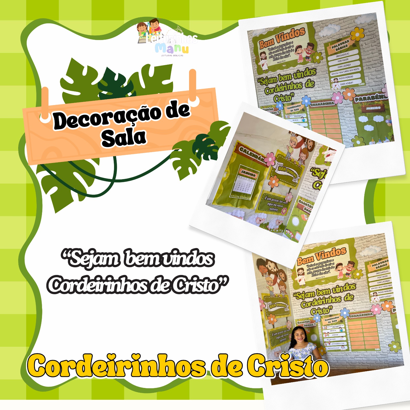 ✨DECORAÇÃO DE SALA CORDEIRINHOS DE CRISTO✨
