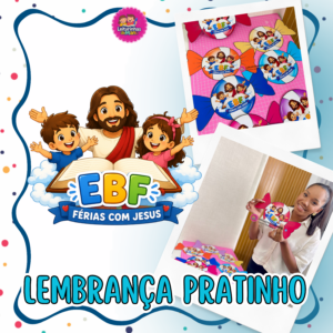 KIT LEMBRANÇA PRATINHO DIVERSAS CORES - FÉRIAS COM JESUS 🎨