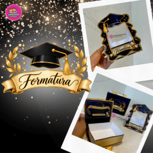 KIT FORMATURA – PRETO E DOURADO 🎓
